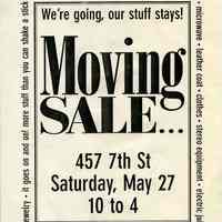          Gate Sale 049. 05-27-1995 457 7th St.
   