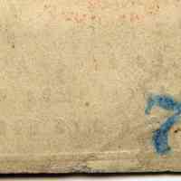          detail back, lower right corner: 7 plus blind four line emboss with frame
   