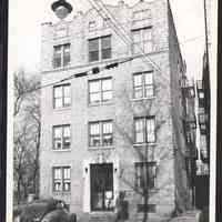 B&W photo of apartment building at 198 Kensington Avenue, Jersey City.