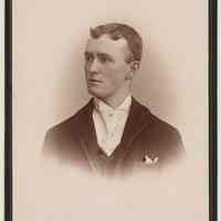 Cabinet photo, mourning, of a young man, Hoboken, n.d., ca. 1892-1910.