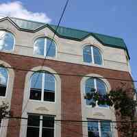 Seven digital color images of new business building at 100 Hudson Street, Hoboken, September 26, 2004.
