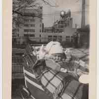          Photo 2: Bill Miller, baby carriage, Elysian Park, Feb. 1949; Maxwell House
   