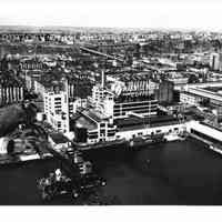          Aerial photo of the Maxwell House Coffee plant, February 17, 1949; Copyright: NJ State Archives
   