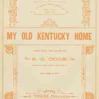 Sheet music: My Old Kentucky Home by Stephen Foster.