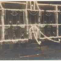 Postcard: City Hall, Hoboken, NJ. Sept. 26 - Oct. 12, 1909. (Hudson-Fulton Celebration)