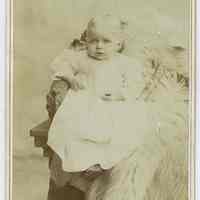 Cabinet photo of Mabel Bolles of Hoboken, circa 6 months old, Hoboken, 1899.