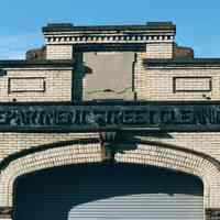 Color photo wall sign: Department Street Cleaning (City of Hoboken), 128 Jackson Street, Hoboken, Jan. 3 & 4, 2002.