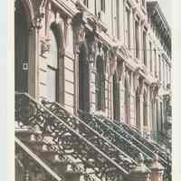 Gallagher Postcard: #15. Brownstones on 10th & Bloomfield St.. Photo by Brian Gallagher.