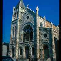          Color slide of eye-level view of St. Joseph's Roman Catholic church façade at 61 Monroe between Observer Highway & 1st picture number 1
   