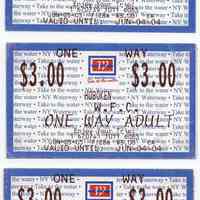 New York Waterway adult ferry tickets, Hoboken - W.F.C. (World Financial Center), valid June 5, 2003 to June 4, 2004.