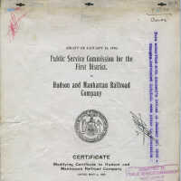          Document: Modifying Certificate of Public Service Commission to H. & M. R.R., re tunnels to Grand Central, April 1916. Printer's proof copy. picture number 16
   