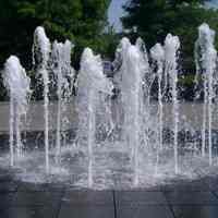 Digital images, 2, of water fountain at Pier A Park, Hoboken, August 8, 2004.