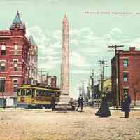 Postcard: Paulus Hook Monument, Jersey City, NJ