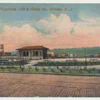 Postcard: 13258. Playground, 10th & Clinton Sts., Hoboken, N.J. No date, circa 1907-1914; unposted.