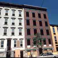 Color slide of building under renovation on or near Newark and Garden Sts., Hoboken, ca. 1984.