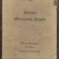 Box: Fabric Mourning Paper. Stern Brothers, N.Y., Stationery Dept. Belonging to Florence Miller of Hoboken, Apr. 1919.