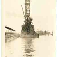 Digital image of sepia-tone photo of construction work for the Central Rail Road of N.J., Jersey City, June, 1924.