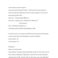 Transcript of interview of George & Carmen Guzman of Hoboken; for El Centro Puerto Rican History Project, 2009.