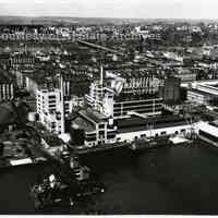          Aerial photo of the Maxwell House Coffee plant, February 17, 1949 /lrg file; Copyright: NJ State Archives
   