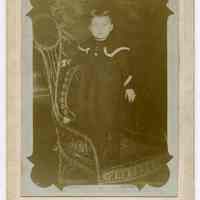 Cabinet photo of a circa 2 year-old boy taken by Otto, Hoboken, n.d., ca. 1895-1905.