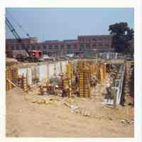 Image: color photo of foundation construction for Two Marine View Towers, Hoboken, no date, ca. August 1973.
