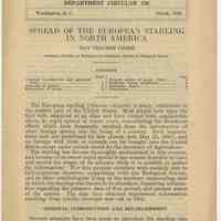 Two U.S. Dept. of Agriculture publications about European Starlings, 1925, 1928.