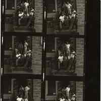 B+W negative contact sheet of images of Hoboken taken by John Conn. no date, [1976].