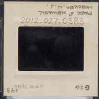          Color slide of detail view of portico keystone, oculi window, pilasters, and capitals of Public School No. 7 building at 80 Park on the SW corner with Newark picture number 2
   