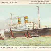 Postcard: Ship "TSS Volendam", Hoboken, NJ