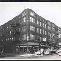 B&W photo of mixed-use apartment building at 4301-4311 Bergenline Avenue, Union City.