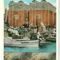          Digital image of Hudson & Manhattan R.R. postcard titled: Hudson Terminal and Tubes, New York City. No date, ca. 1910. picture number 1
   