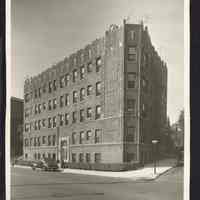 B&W photo of apartment building at 787 Summit Avenue, Jersey City.