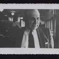 B&W photo of an unidentified employee.