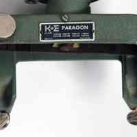          detail back of anchor (clamp) with maker's plate
   