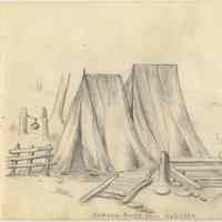          drawing 20 (verso blank): Indian Huts near Hoboken
   