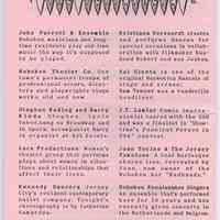          enclosure, pg [4]: program Hoboken Varieties of 1987; The Performers
   