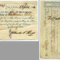 New Jersey Relief Warrant; issued to Catherine Utz, Hoboken, Sept. 13, 1864 for 6 dollars.