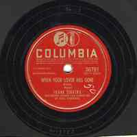Record: "When Your Lover Has Gone." Vocal by Frank Sinatra. Conducted By Axel Stordahl. Columbia Records. 78 rpm. No.36791[HCO1184].