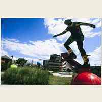 Color photo: "Red Ball" by John F. Conn. Hoboken, no date [2007].