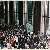 Color photo of 50th wedding anniversary celebration of William & Edith Schubin at Philharmonic Hall, Lincoln Center, N.Y., Oct. 25, 1981.