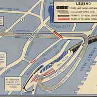          detail 1st opening, lower left: Lincoln Tunnel with route to Hoboken et al
   