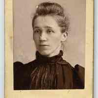 Photo of a woman, a member of or related to the Sanntrock family of Hoboken; Hoboken, n.d., ca. 1895.