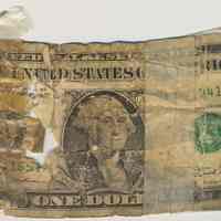 Souvenir U.S. one dollar bill from Joseph Apicella & Sons Fish Market, 309 First St., Hoboken. No date, circa 1981-1985+.