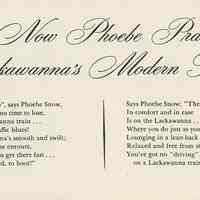          pg [20] Now Phoebe Praises Lackawanna's Modern Trains
   