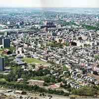 Color aerial photograph of Hoboken looking southwest, Memorial Day, 1998.