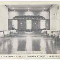 Postcard: The Club House - 125 -127 Hudson Street - Hoboken, N.J. Circa 1955; unposted.