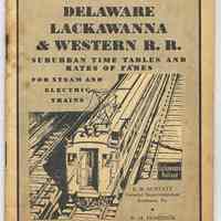 Timetable: D.L.& W. R.R. Suburban Time Tables & Rates of Fare for Steam & Electric Trains. Eff. Oct. 20, 1937.