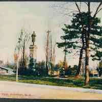 Color copy photo of a ca. 1900 postcard "Hudson Square Park, Hoboken, N.J.," no date, ca. 1990.