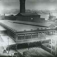 B+W photo of a Skylight View of Hoboken Terminal, Hoboken, July 22, 1910.