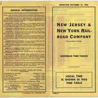 Timetable, 2: New Jersey & New York Railroad Co., Suburban Time Tables, Eff. Oct. 13, 1956.; Aprl 28, 1957.